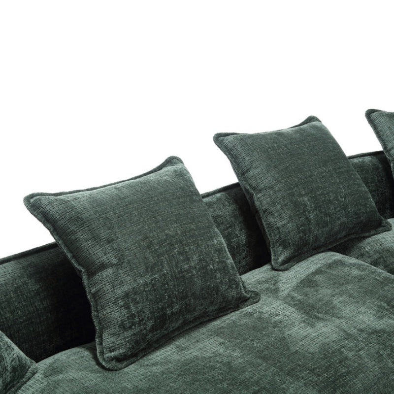 Modular Sectional Sofa, U-Shaped Couch with Sofa for five & Pillows, Modern Minimalist chenille Fabric Large Comfy Cloud Sofas, Living Room Furniture Sets-海智集-Default-