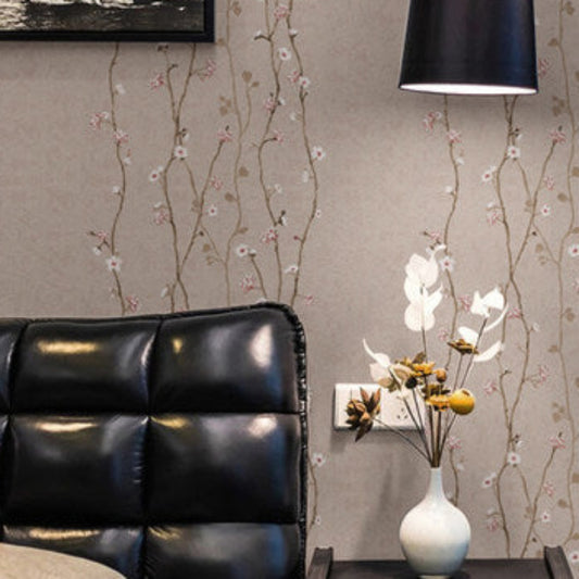 Leisurely posture Wallpaper: The unrestrained atmosphere created by the embroidered wall fabric-海智集-