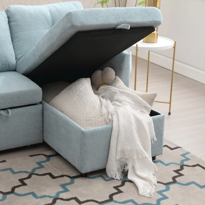 UNITED WE WIN-Furniture, modular L-shaped sofa, modular long sofa with reversible chaise lounge, Sofa bed, Sleeper sofa, modular sofa combination with storage seats.-海智集-Default-
