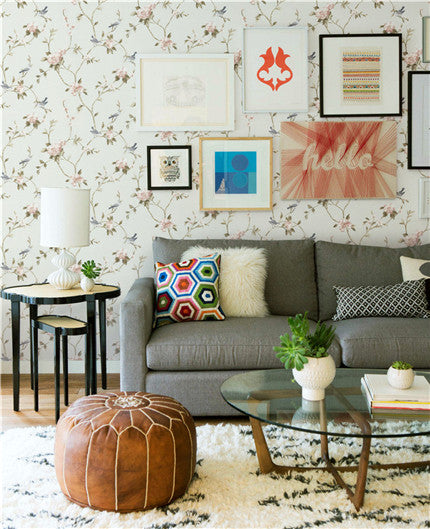 Spring Fragrance Wallpaper: Sketching an elegant picture of a European-style country bedroom-海智集-