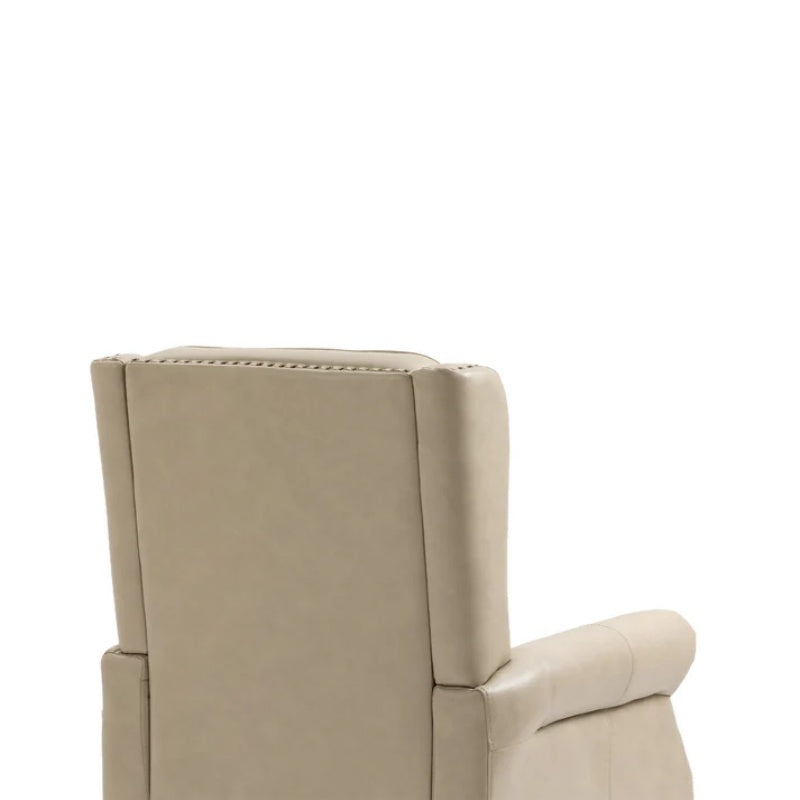 Modern Accent Chair Lounge Chair with Sturdy Wood Legs in Camel PU Leather for Living Room and Bedroom-海智集-Default-