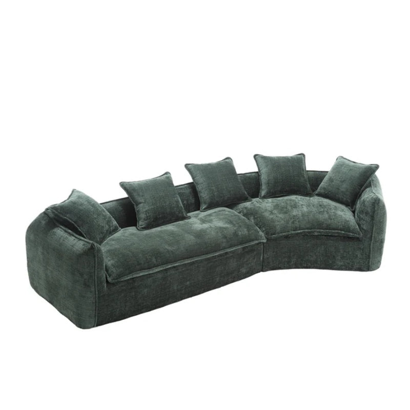 Modular Sectional Sofa, U-Shaped Couch with Sofa for five & Pillows, Modern Minimalist chenille Fabric Large Comfy Cloud Sofas, Living Room Furniture Sets-海智集-Default-