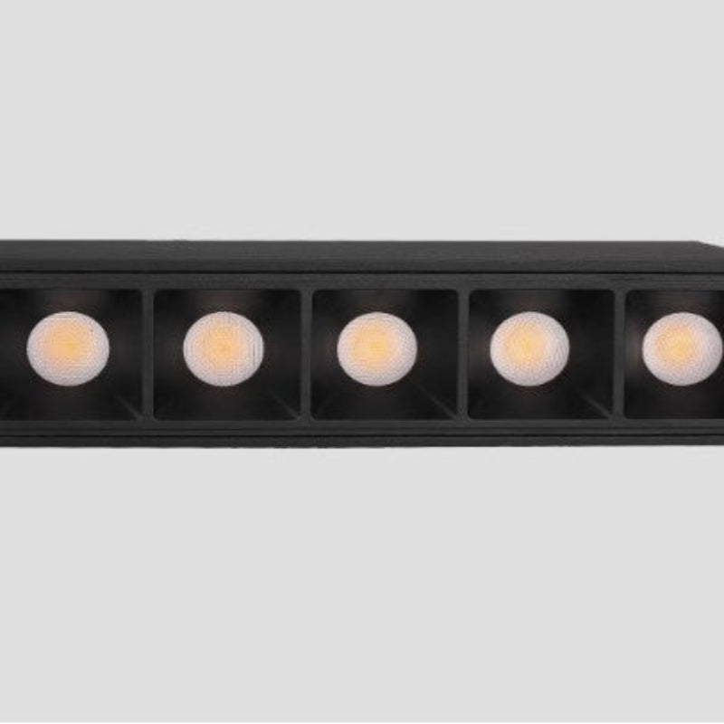 LED long strip spotlights for lighting, exposed strip grille lights in the corridor, minimalist anti-glare, no main lighting fixtures in the living room-海智集-