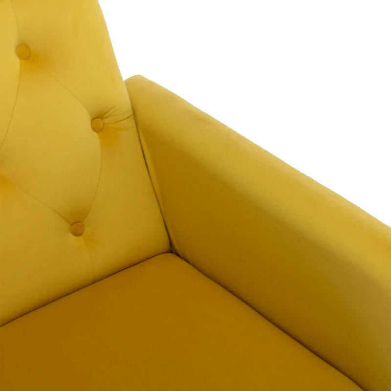 COOLMORE Velvet Accent Chair with Adjustable Armrests and Backrest, Button Tufted Lounge Chair, Single Recliner Armchair with Ottoman-海智集-Default-