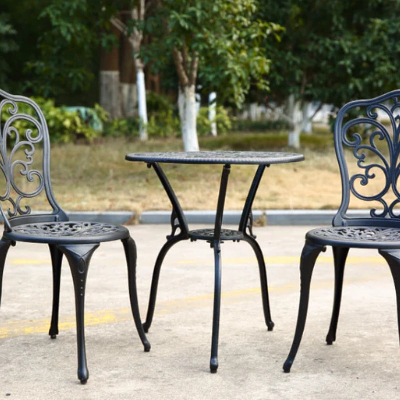 Best seller Products 3-Piece Outdoor Rust-Resistant Cast Aluminum Patio Bistro Set with cushion-海智集-Default-