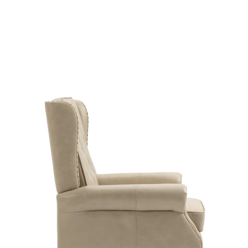 Modern Accent Chair Lounge Chair with Sturdy Wood Legs in Camel PU Leather for Living Room and Bedroom-海智集-Default-