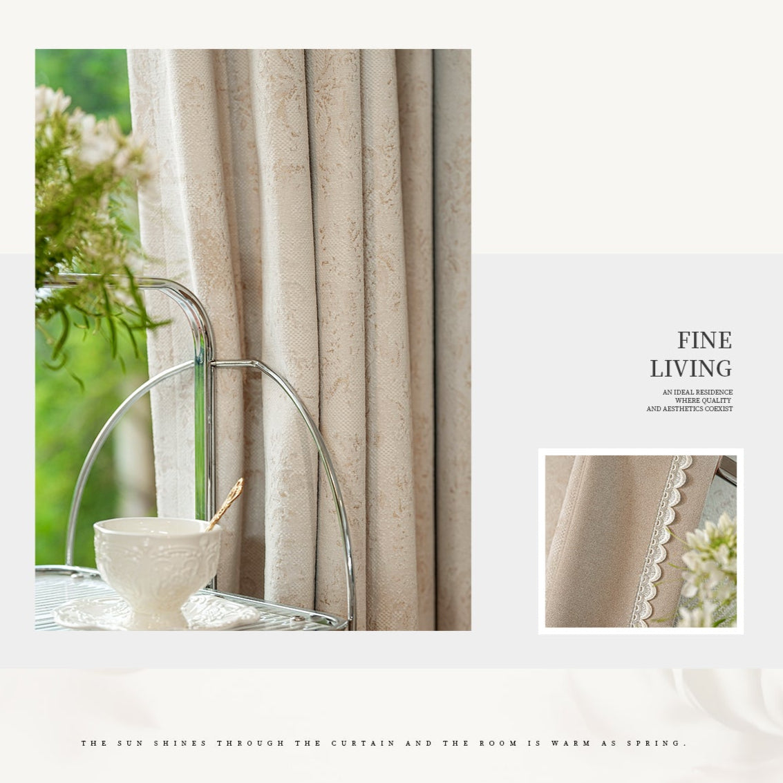 Jinfeng Yulu curtains: Excellent drape and resistance to deformation, made of high-weight fabric-海智集-