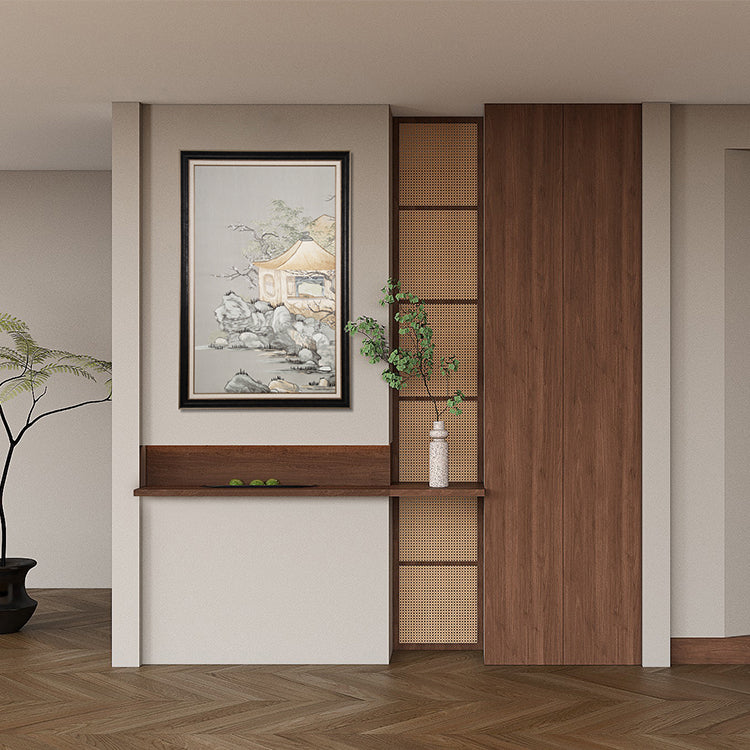 Decorative Art - Living Room & Bedroom Decor - Faux Silk Fabric with Suzhou EmbroideryMountain-Water Serenity Pavilion-海智集-