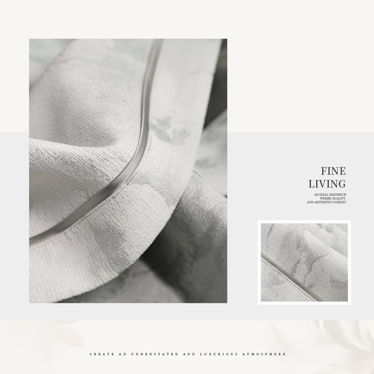 Luxurious Silhouette Curtains: Anti-wrinkle, no need for ironing, machine washable, and easy to maintain-海智集-