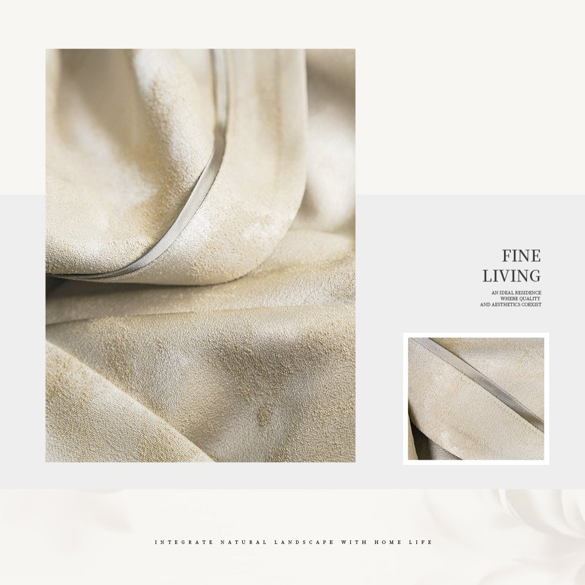 Shanshui Yaju Curtains: Three-dimensional texture, tight and wear-resistant fabric, natural drape-海智集-