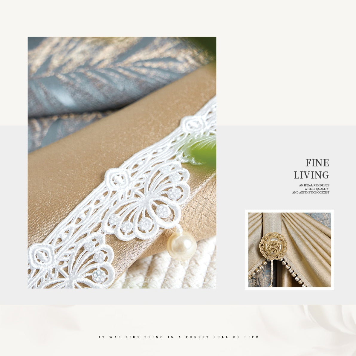 Nature Praise Curtains: Elegant and simple patterns inspired by decorative arts-海智集-