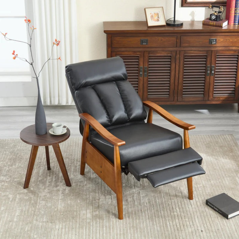 COOLMORE Wood Frame Armchair, Modern Accent Chair Lounge Chair for Living Room-海智集-Default-