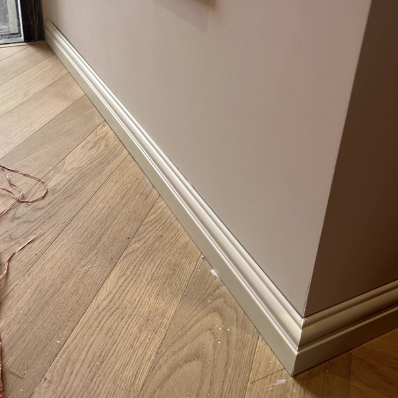 Spc Flooring Plastic Wood Rose Gold Pvc Skirting Board Waterproof Hospital Metal Sheet