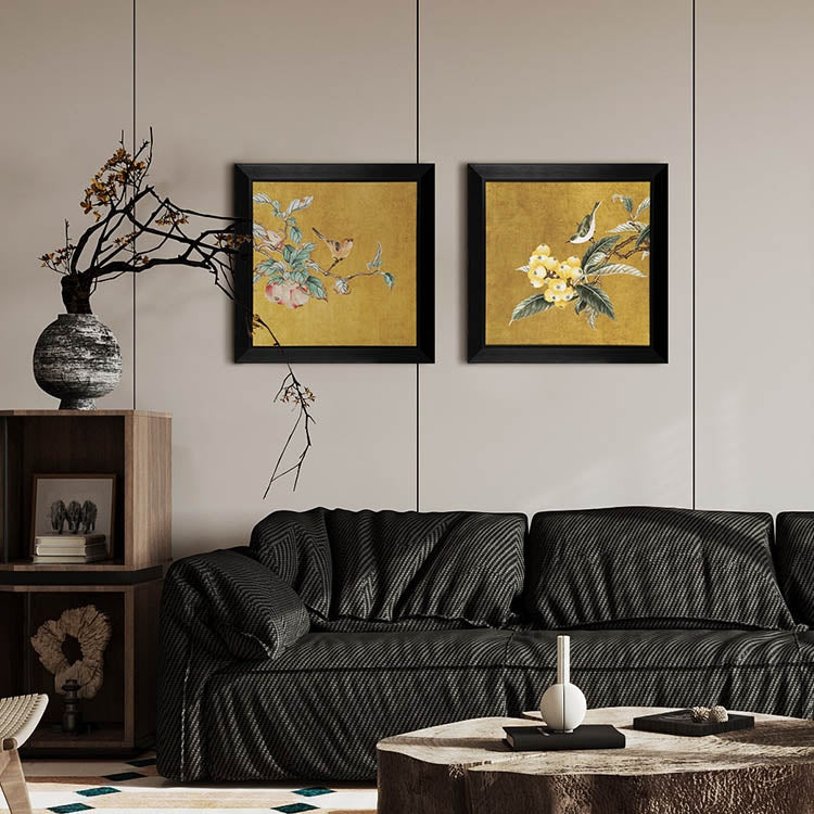 Decorative Art-Birds Approaching Ripe Fruits-海智集-