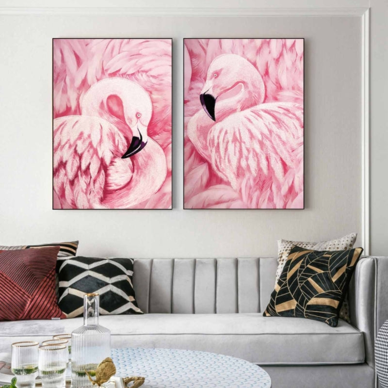 Decorative Art-Pink Flamingo Scroll II-海智集-