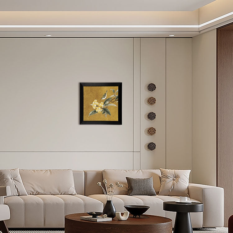 Decorative Art-Loquat and White-Eye Bird Painting-海智集-