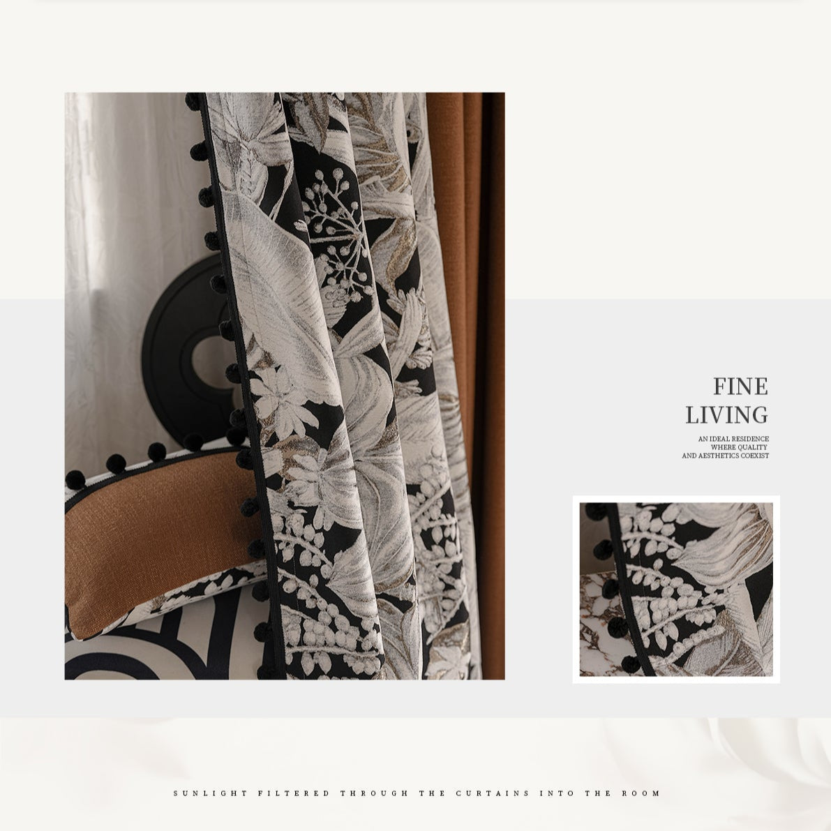 The flamboyant layered color curtain: A design element with a mid-ancient style, it is retro and low-key yet retains a modern feel-海智集-