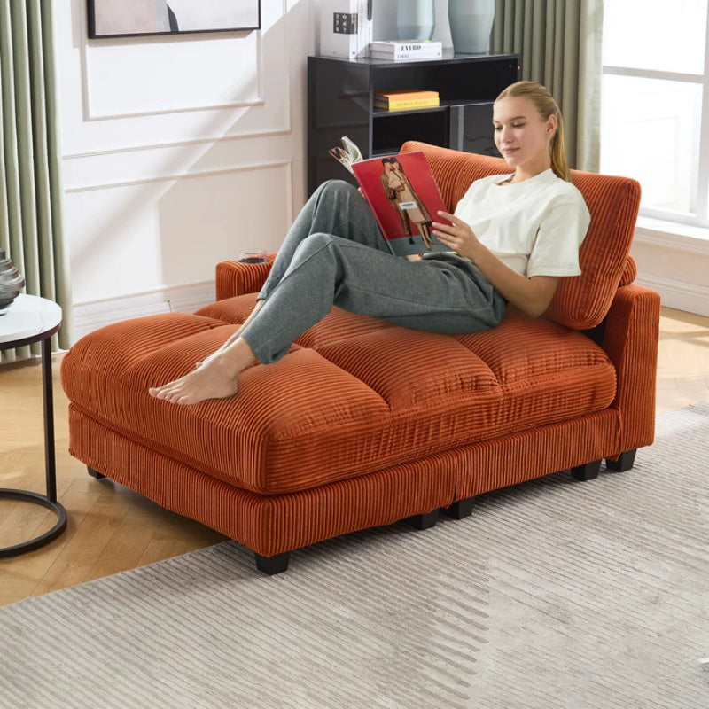 UNITED WE WIN Sleeper Sofa Couch Bed,Oversized Chaise Lounge Chair Cozy Cloud Couch-海智集-Default-