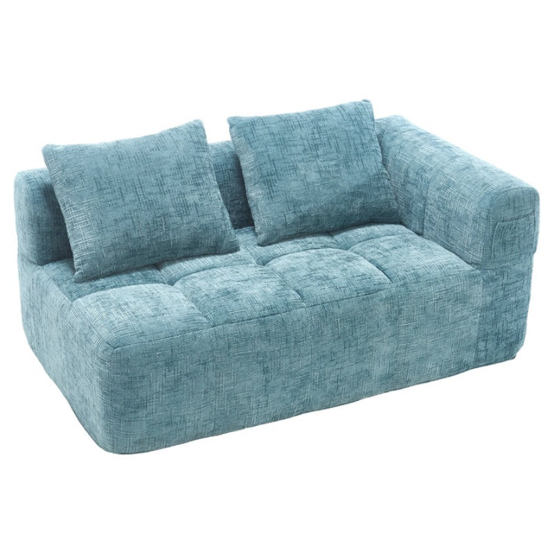 UNITED WE WIN Chenille Loveseat Sofa,Minimalist Modular Couches Sleeper for Living Room Bedroom Apartment Lounge-海智集-Default-
