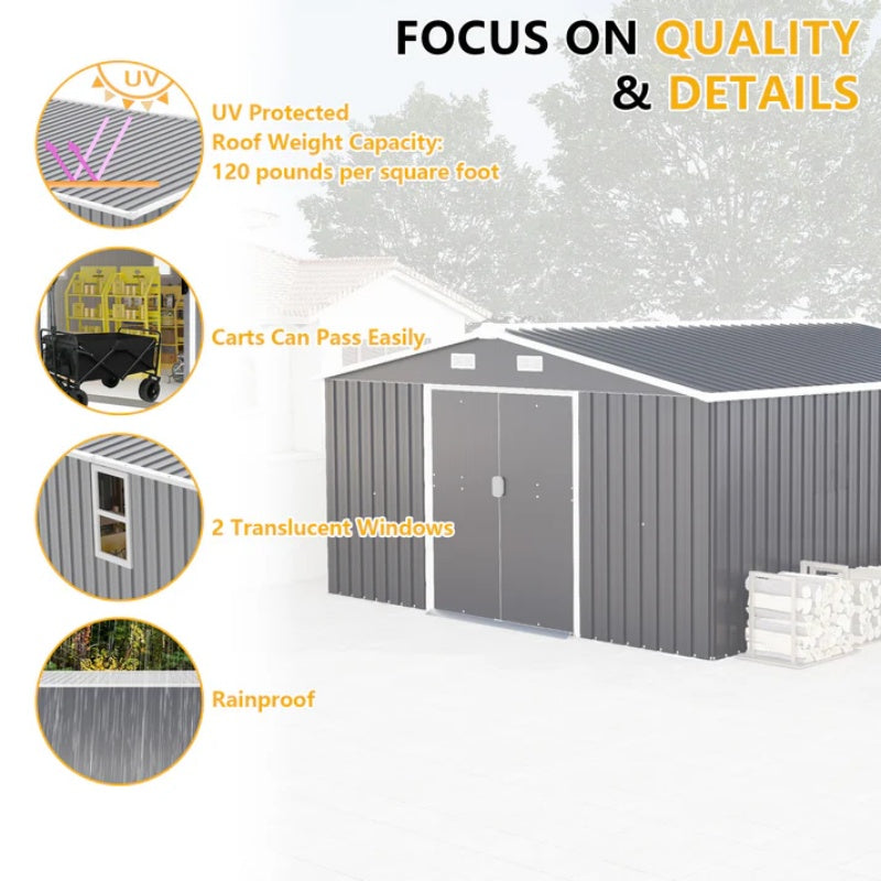Campcraft 0.25mm color steel plate, surface protective film, Two daylight Windows, A practical and thoughtful gift,two colors can be freely selected storage sheds-海智集-Default-