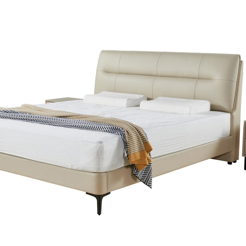Light Luxury Adjustable Bed - Genuine Italian Leather & Whisper-Quiet Motors-海智集-