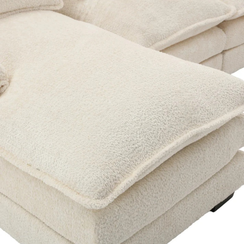 UNITED WE WIN Modern Large chenille Fabric U-Shape Sectional Sofa-海智集-Default-