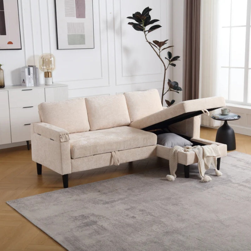 UNITED Sectional Sofa Reversible Sectional Sleeper Sectional Sofa with Storage Chaise-海智集-Default-