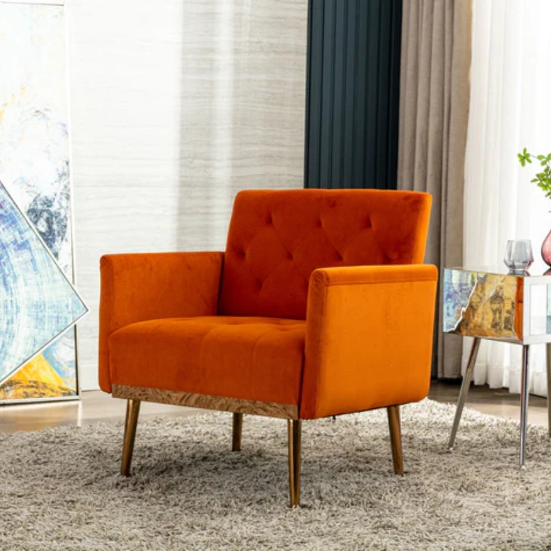 COOLMORE Accent Chair ,leisure single sofa with Rose Golden feet-海智集-Default-