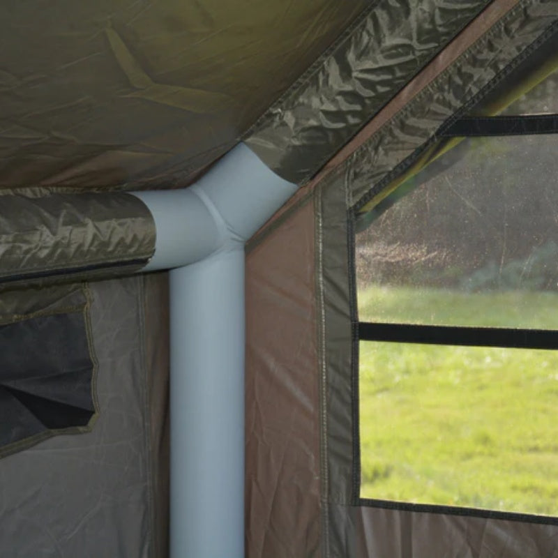 Inflatable Camping Tent Easy Setup 4 Season Glamping Tent with High Performance Inflatable Structure 4-6 Persons Waterproof Windproof Outdoor Self-Supporting Blow up Tent Air Tent Portable House Green-海智集-Default-