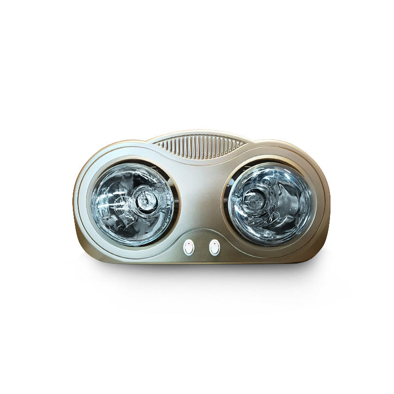 Bulb Wall-Mounted Heater Bathroom Heater Wall-Mounted Heater Household Heater Fan Bathroom Toilet-Kitchen & Bathroom-海智集-Two Lamp Warm 550W-Gold-