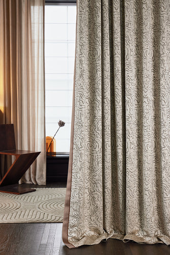Ink fragrance and cloud ink Curtain:expertly crafted from natural fibers for a luxurious touch-海智集-