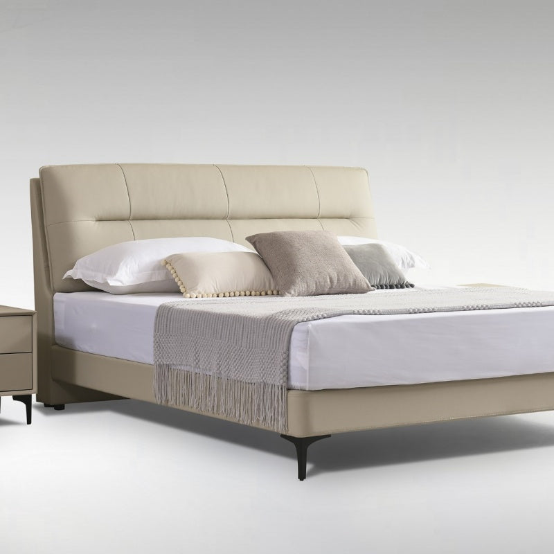 Light Luxury Adjustable Bed - Genuine Italian Leather & Whisper-Quiet Motors-海智集-