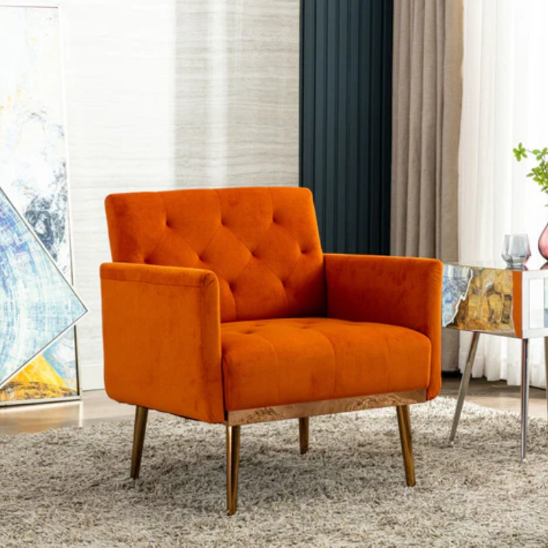 COOLMORE Accent Chair ,leisure single sofa with Rose Golden feet-海智集-Default-