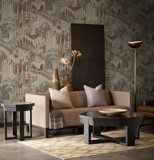 A Dreamy tour in the garden Wallpaper: The steady feeling brought by the embroidered wall fabric-海智集-