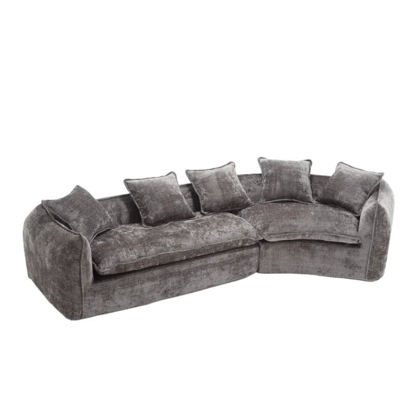 Modular Sectional Sofa, U-Shaped Couch with Sofa for five & Pillows, Modern Minimalist chenille Fabric Large Comfy Cloud Sofas, Living Room Furniture Sets-海智集-Default-