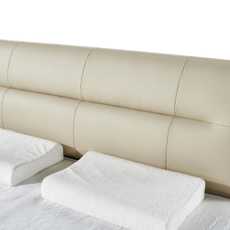 Light Luxury Adjustable Bed - Genuine Italian Leather & Whisper-Quiet Motors-海智集-