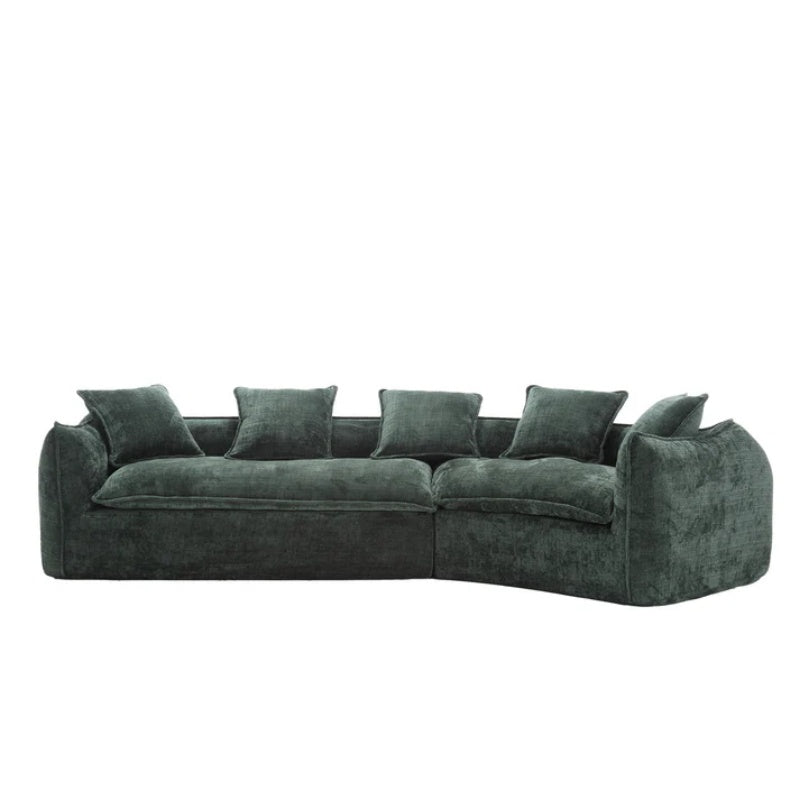 Modular Sectional Sofa, U-Shaped Couch with Sofa for five & Pillows, Modern Minimalist chenille Fabric Large Comfy Cloud Sofas, Living Room Furniture Sets-海智集-Default-