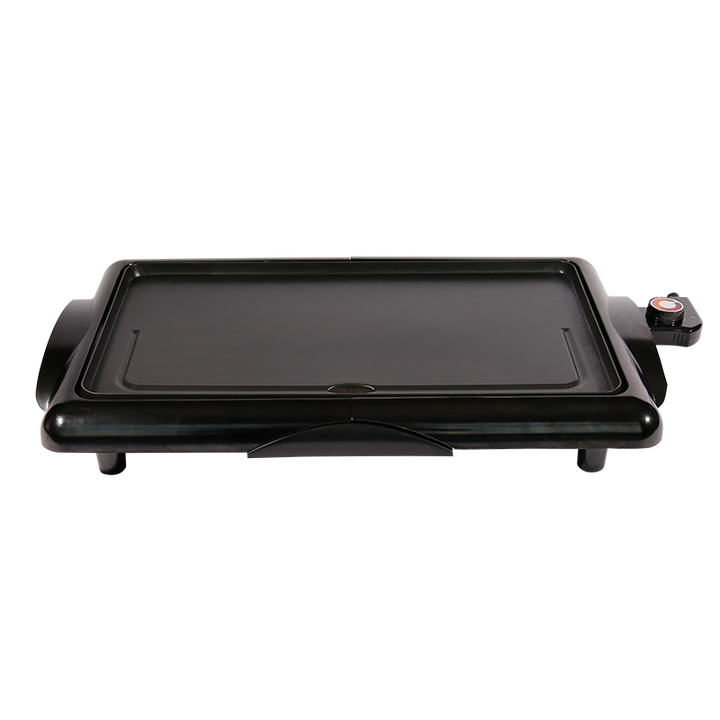 Multifunction Portable Indoor Table Top Bbq Electric Smokeless Barbecue Grill Commercial Electric Griddle Pan Black 120V-海智集-
