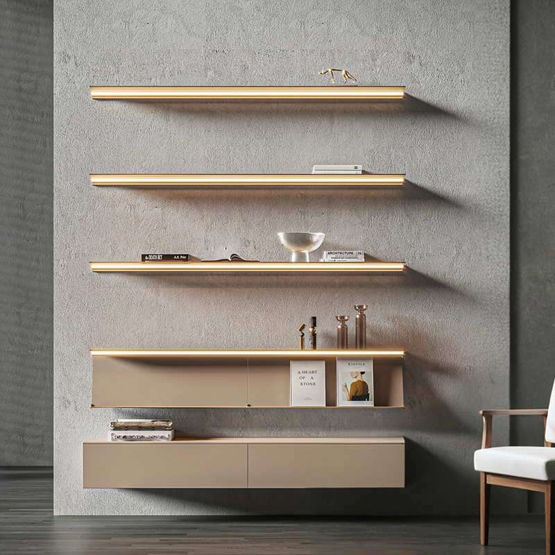 Wall - mounted storage systems that are minimalist and highly organized for various rooms.-海智集-