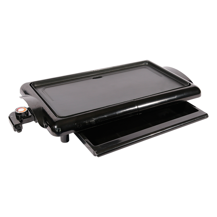 Multifunction Portable Indoor Table Top Bbq Electric Smokeless Barbecue Grill Commercial Electric Griddle Pan Black 120V-海智集-