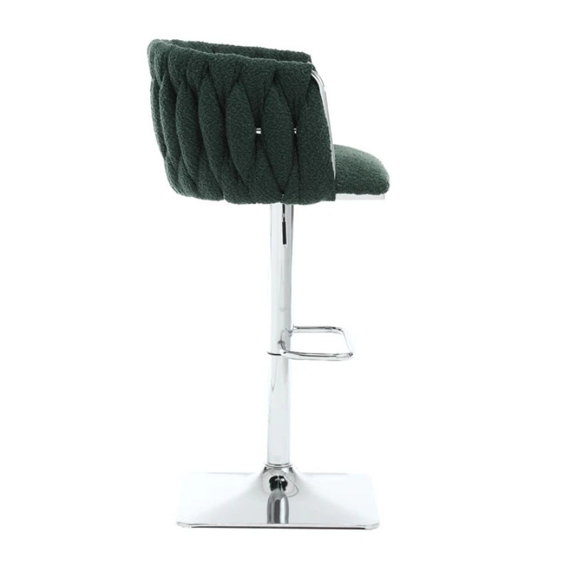 COOLMORE Vintage Bar Stools with Back and Footrest Counter Height Dining Chairs 2PC/SET-海智集-Default-