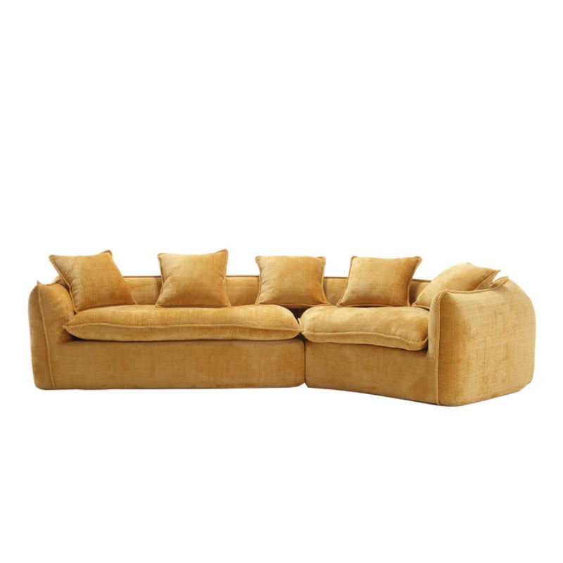 Modular Sectional Sofa, U-Shaped Couch with Sofa for five & Pillows, Modern Minimalist chenille Fabric Large Comfy Cloud Sofas, Living Room Furniture Sets-海智集-Default-