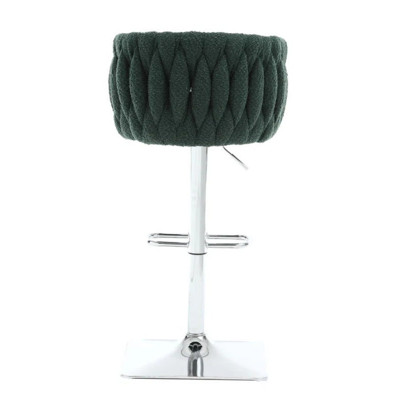 COOLMORE Vintage Bar Stools with Back and Footrest Counter Height Dining Chairs 2PC/SET-海智集-Default-