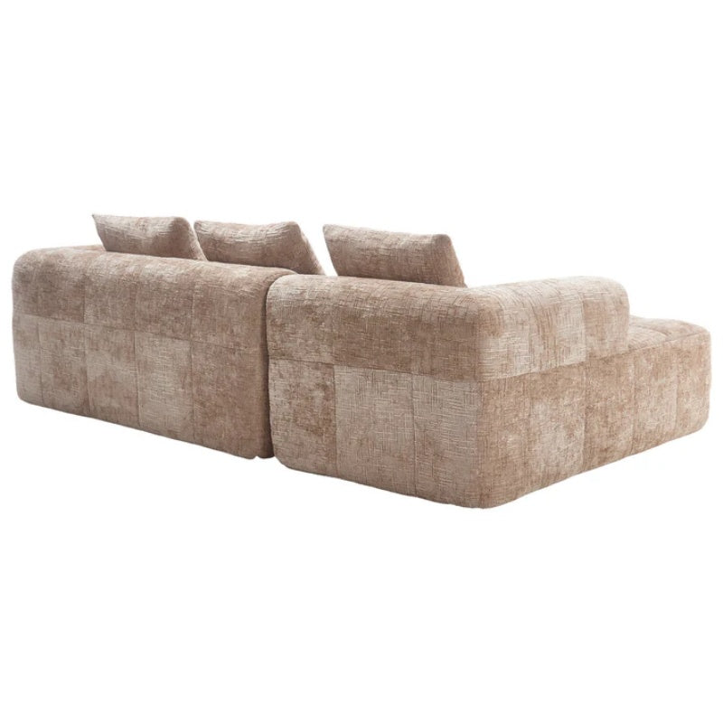 UNITED WE WIN 98.42-inch modular sectional sofa, modern modular L-shaped sofa with chaise longue, equipped with small side pockets and free of compression during installation.-海智集-Default-
