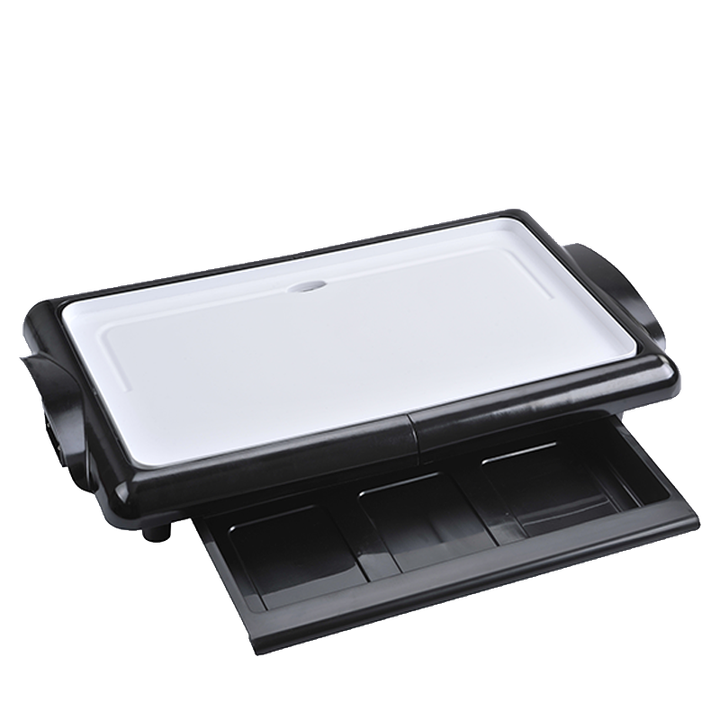 Multifunction Portable Indoor Table Top Bbq Electric Smokeless Barbecue Grill Commercial Electric Griddle Pan Black 120V-海智集-