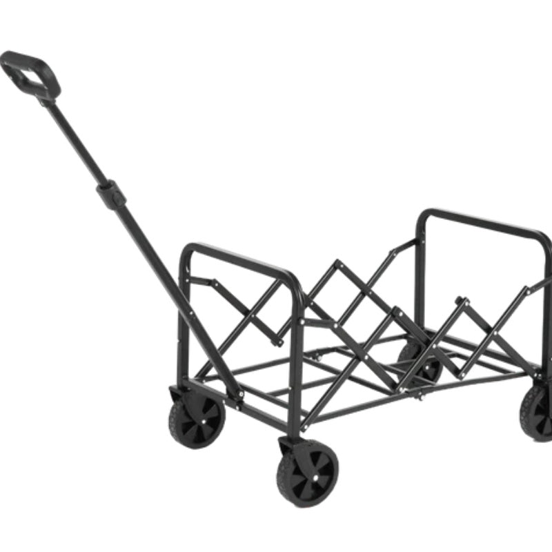 Lightweight Portable Heavy Duty Folding Beach Wagons with Wheels - Outdoor Utility Carts for Grocery, Camping, Shopping, Sports, Garden with Large Capacity -Army green-海智集-Default-