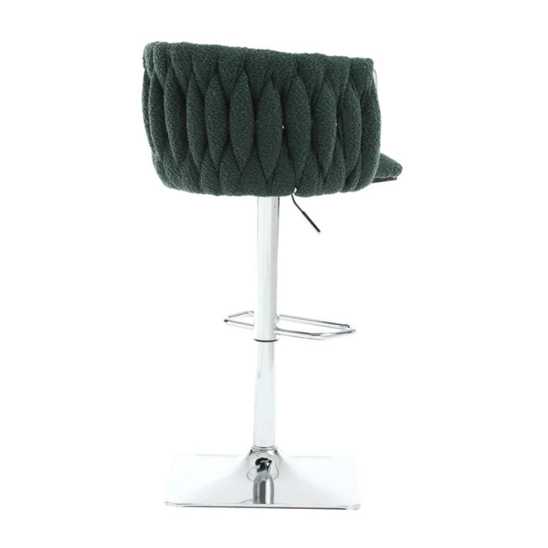 COOLMORE Vintage Bar Stools with Back and Footrest Counter Height Dining Chairs 2PC/SET-海智集-Default-