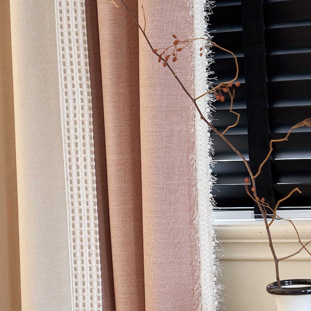 Oxygen Ballet Curtains:expertly crafted from high-quality multi-color faux linen material-海智集-