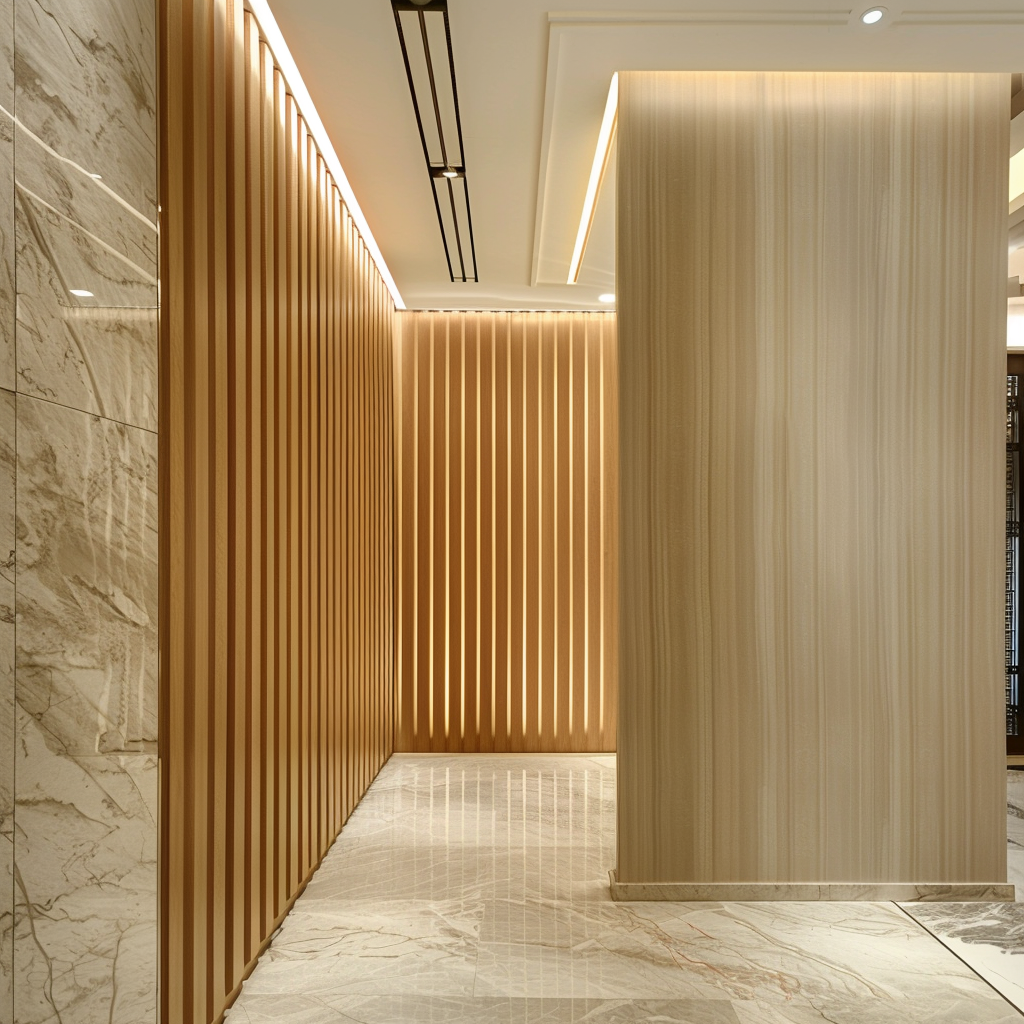 Creative Beautiful Wood Accent Wall Panels for Your Living Room Floor-to-ceiling Wooden Wall Panels