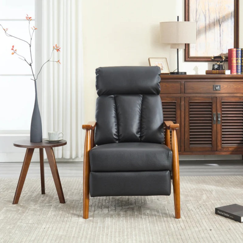 COOLMORE Wood Frame Armchair, Modern Accent Chair Lounge Chair for Living Room-海智集-Default-